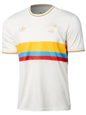 Colombia maillot anniversaire 100 Anos uniforme de football blanc vêtements de sport pour hommes kit de football haut chemise 2024-2025